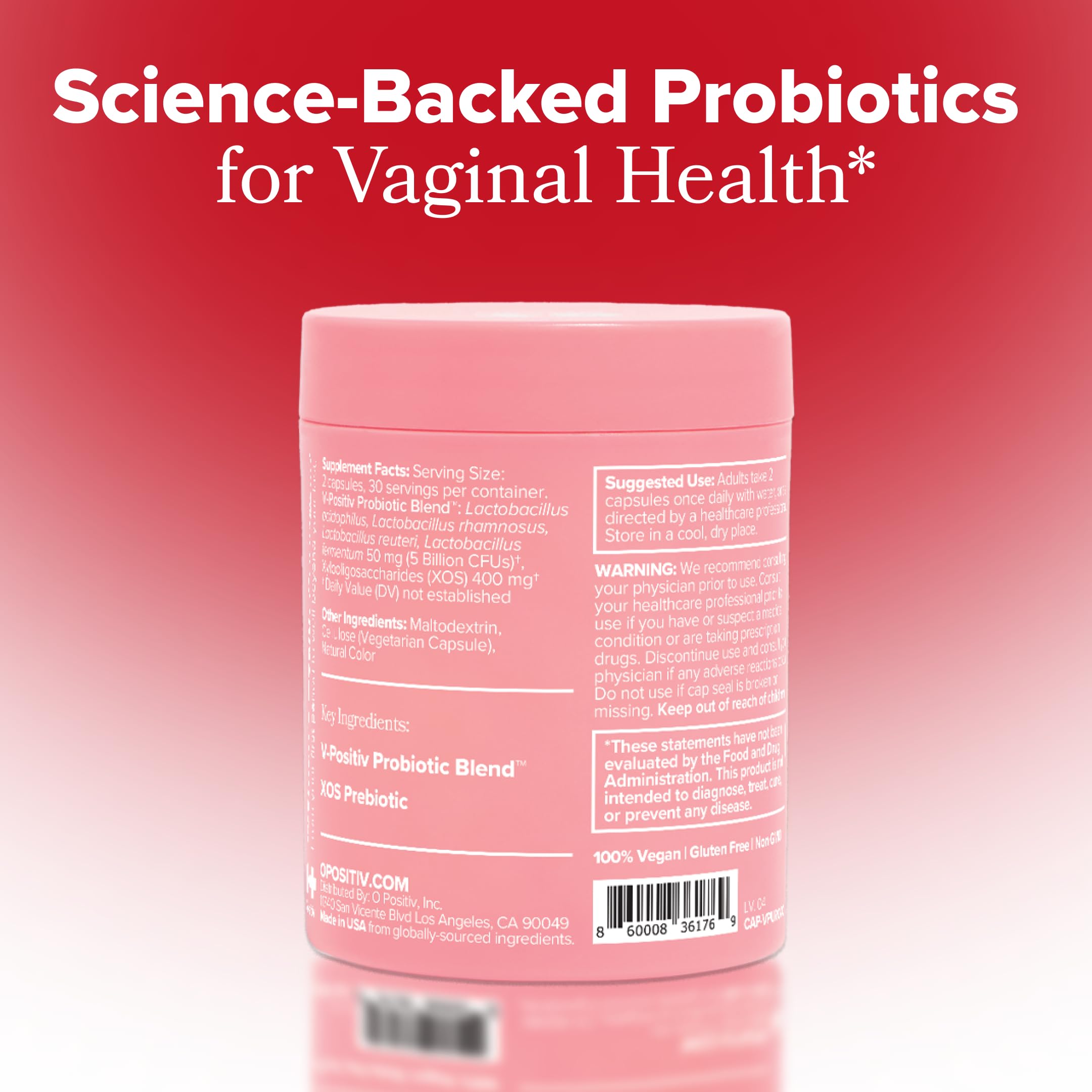 O Positiv URO lifestyle-friendly supplement for daily vaginal care.