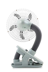 O2COOL clip-on fan by car seat keeps baby comfortable during rides