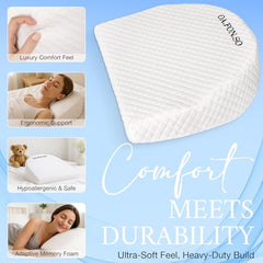OA.FON.SO wedge pillow foam-core close-up highlighting high-density memory foam support