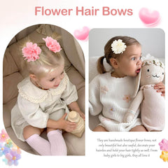 OAOLEER 2-inch baby bow set complements casual and party wear beautifully.