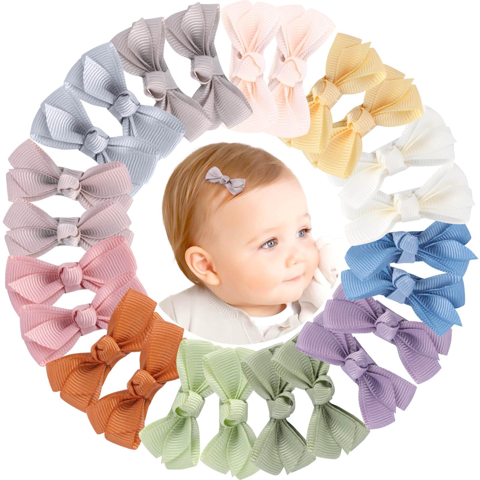 OAOLEER 2inch baby hair clip collection in vibrant colors for everyday wear.