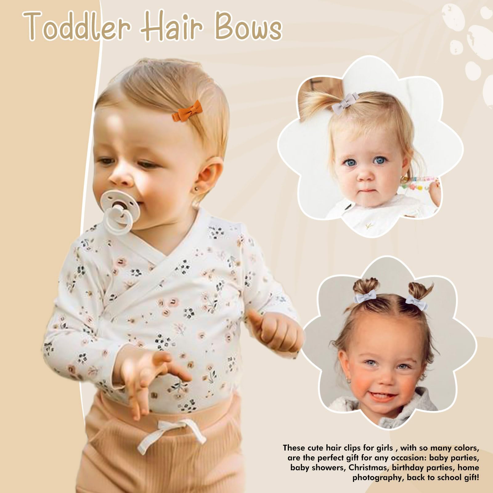 OAOLEER baby girl wearing clips for everyday outfits.