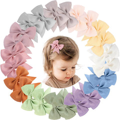 OAOLEER baby hair clip 2inch fully lined bow for gentle hold