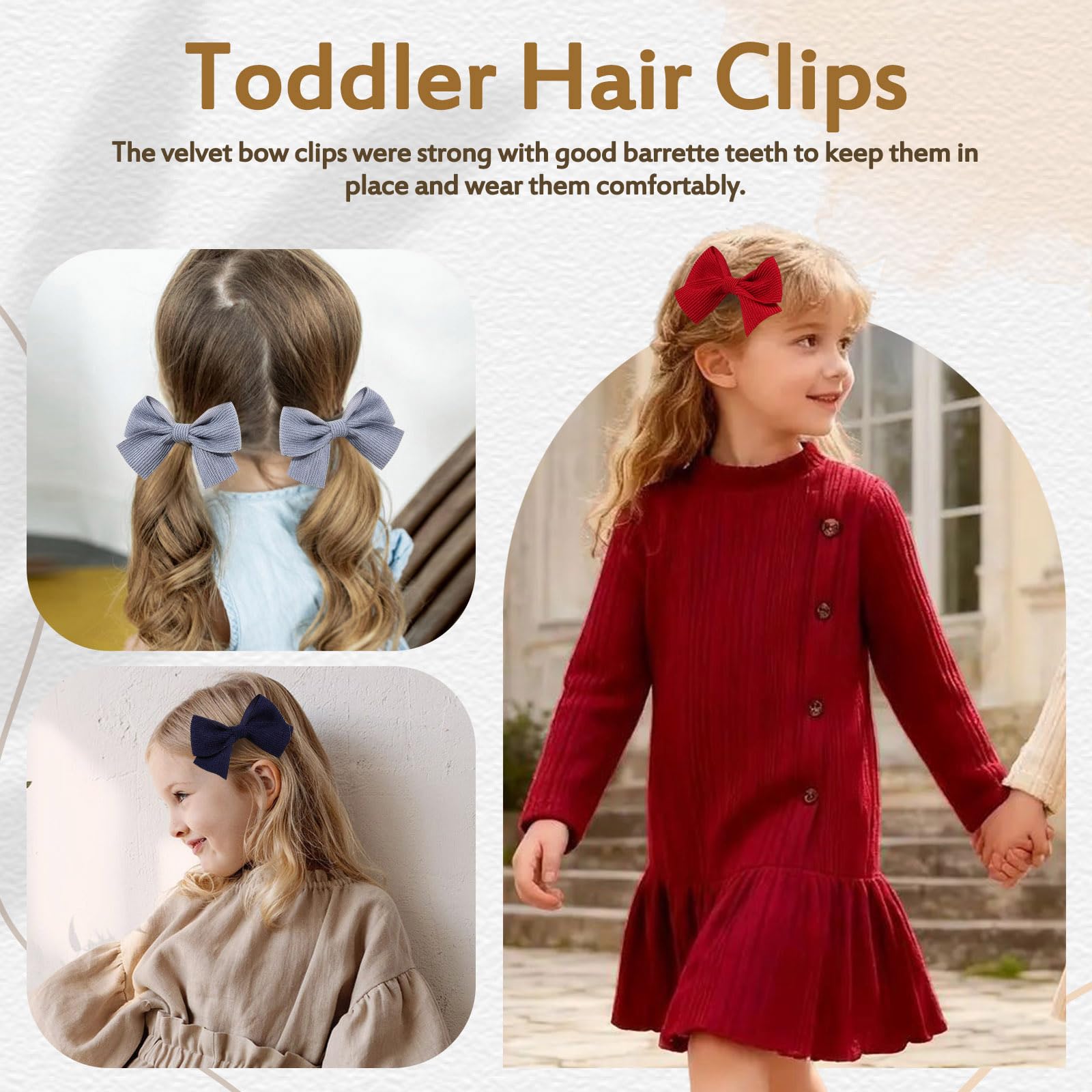 OAOLEER bows styled on pigtails to create cute everyday looks.