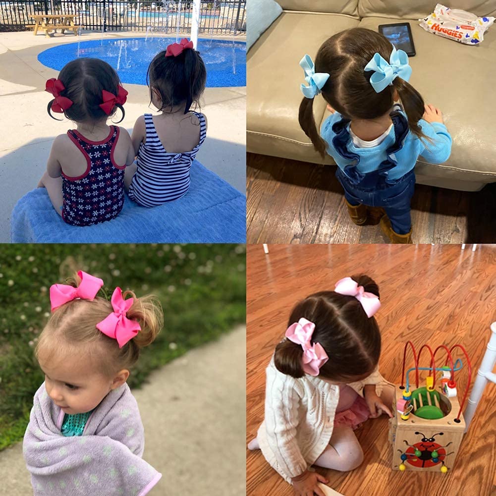 OAOLEER color variety bows ideal for school and party outfits.