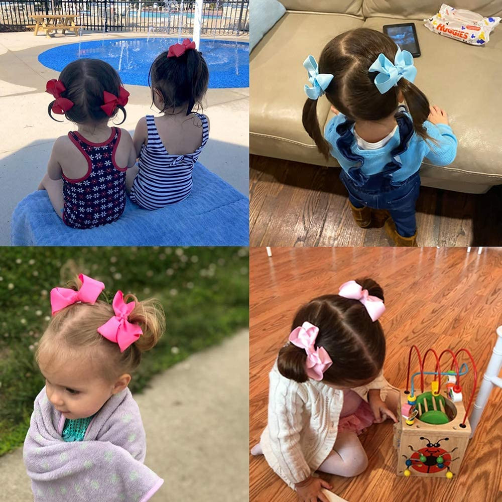 OAOLEER color variety bows ideal for school and party outfits.