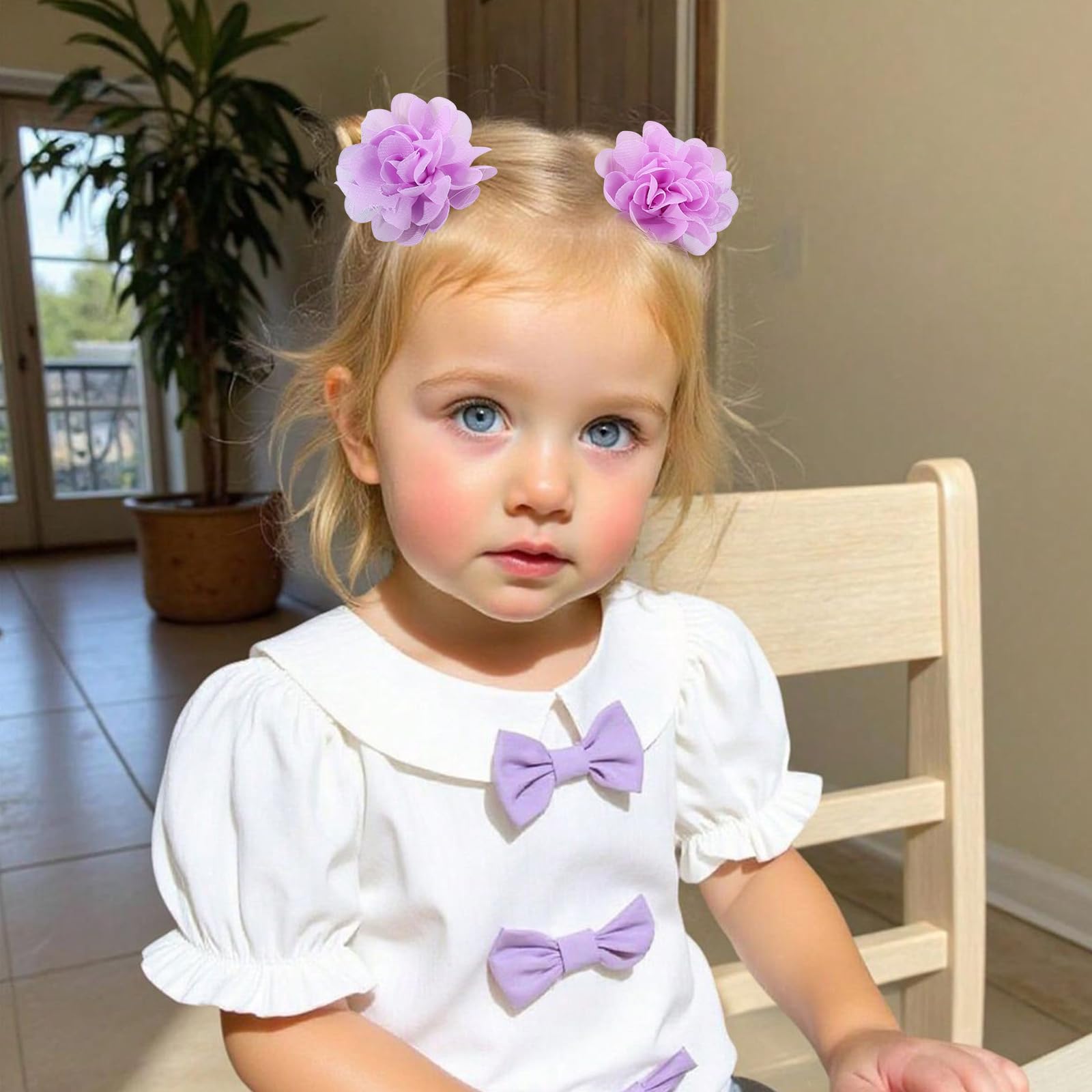 OAOLEER premium chiffon bows with lined clips protect delicate hair.