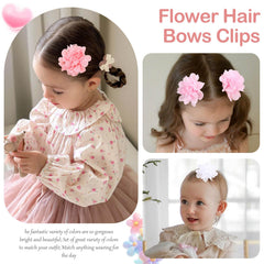 OAOLEER tiny baby bow clip holds fine toddler hair during activities.