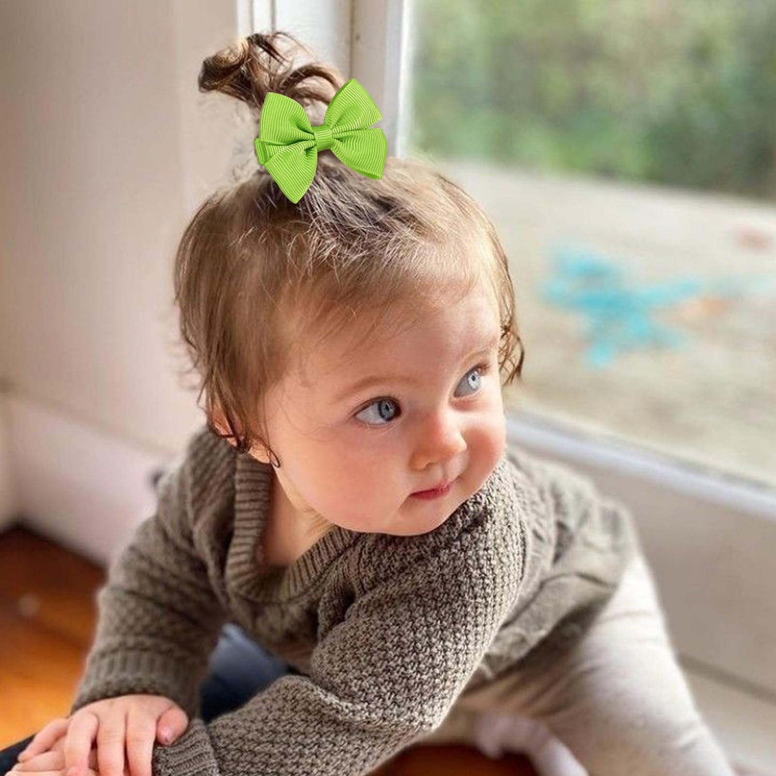 OAOLEER tiny bows fully-lined clip keeps hair secure without snagging