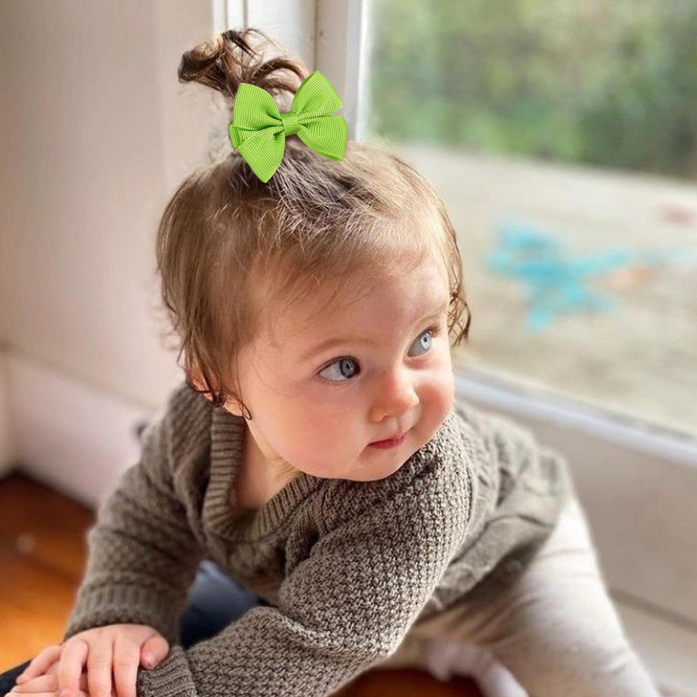 OAOLEER tiny bows fully-lined clip keeps hair secure without snagging