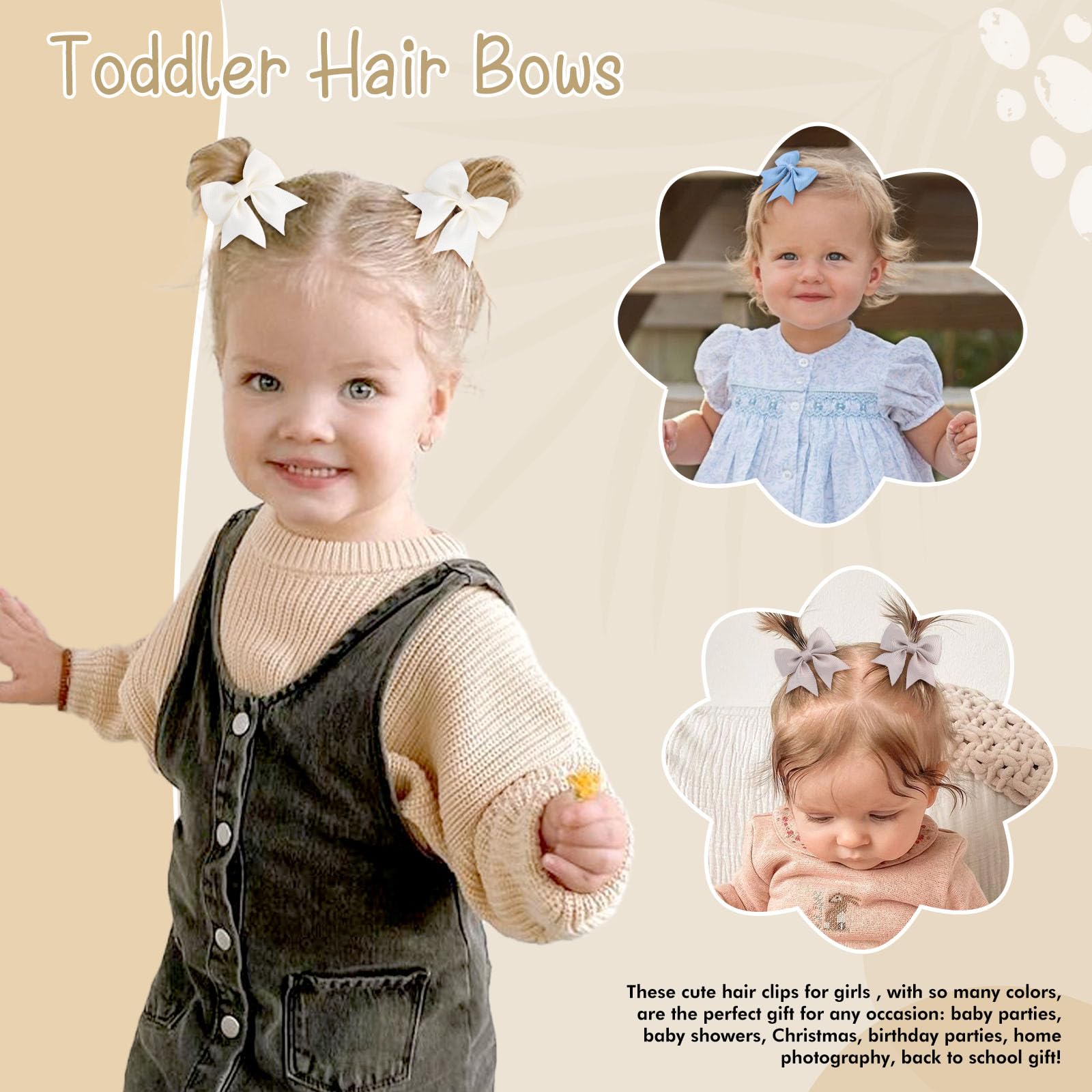 OAOLEER unisex baby bows for versatile styling