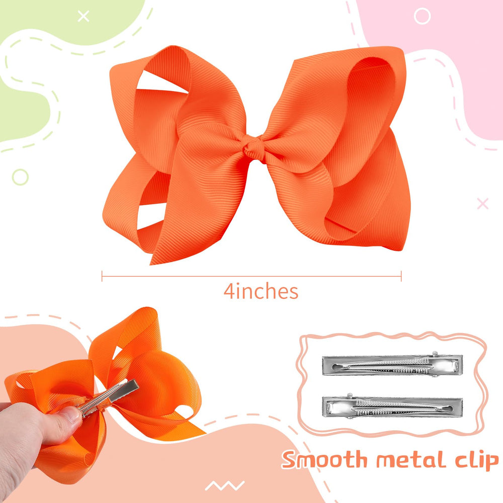 Oaooleer 4 inch bows ideal for ponytails and buns