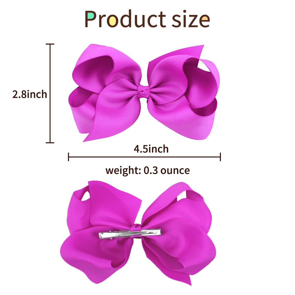 Oaooleer grosgrain ribbon bows with sturdy clips stay in place