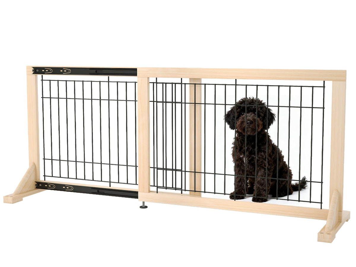 Oapety Extra Wide Gate in closed position for secure room entry control.