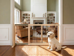 Oapety Extra Wide Gate open, easy access while keeping pets safely contained.