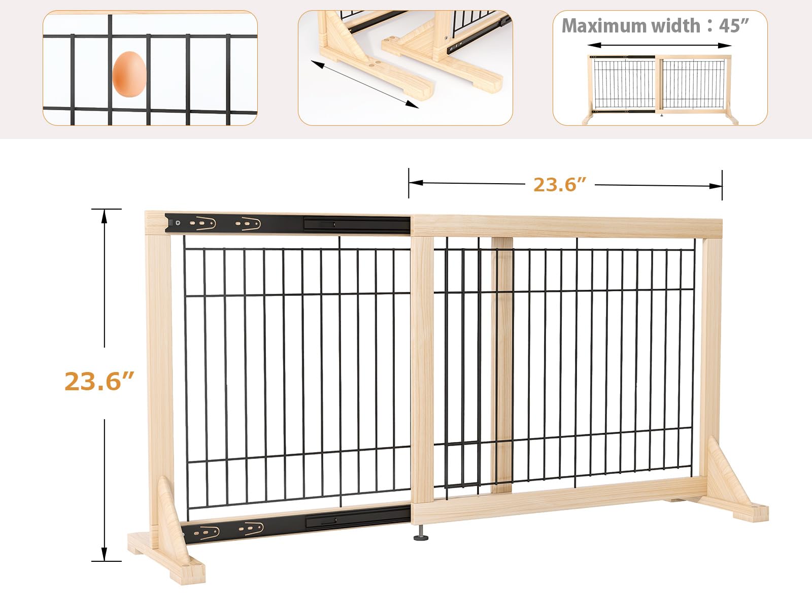 Oapety wide base provides stability on any floor surface.