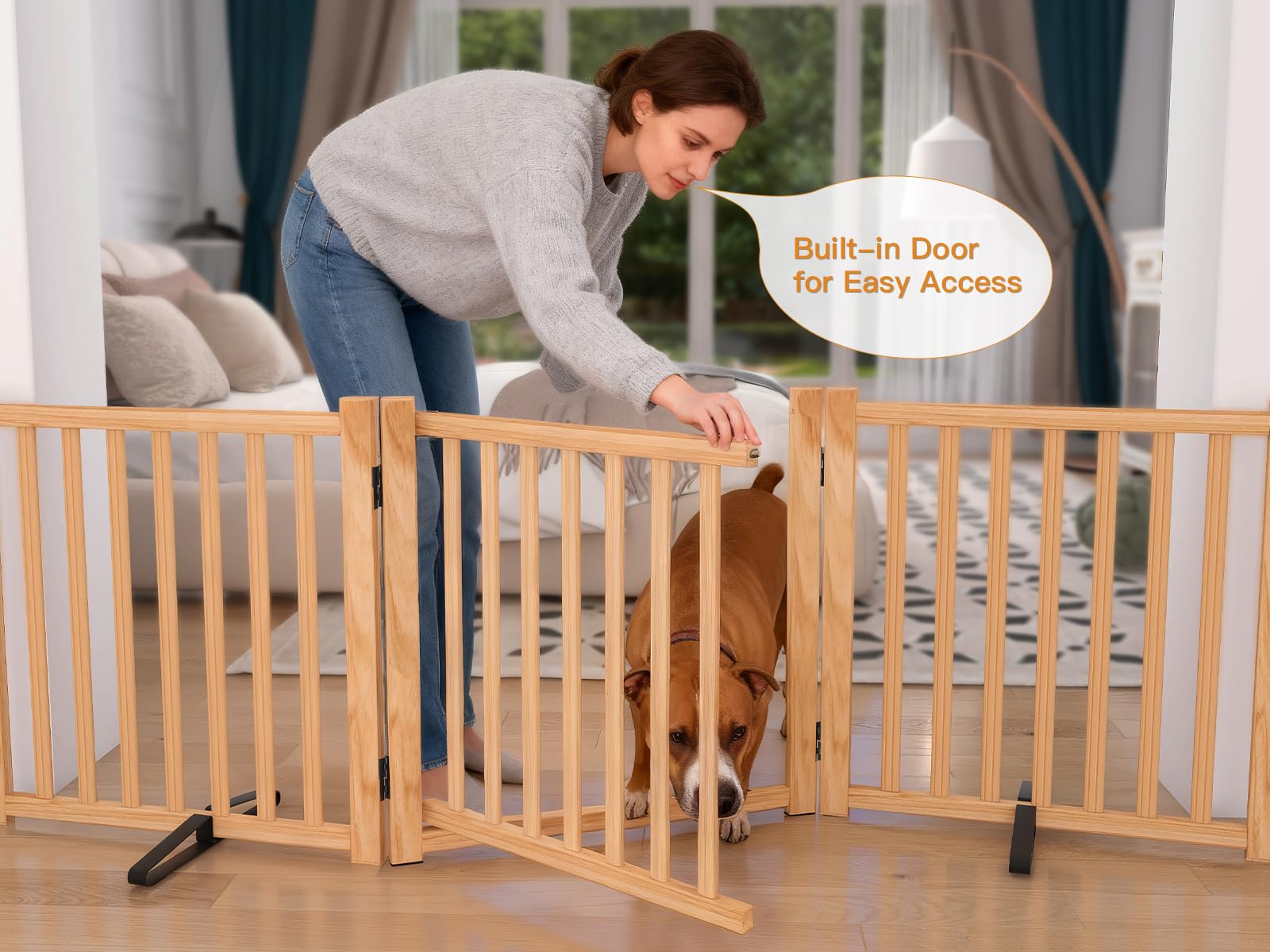 Oapety Gate for Doorways and Stairs as a safe barrier