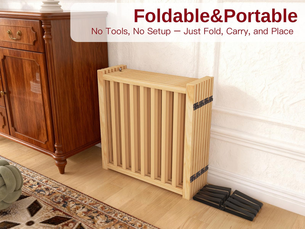 Oapety Wood Indoor Gate portable and easy to move between rooms