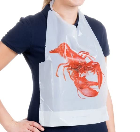 Oasis Supply bibs tie behind the neck for secure fit.
