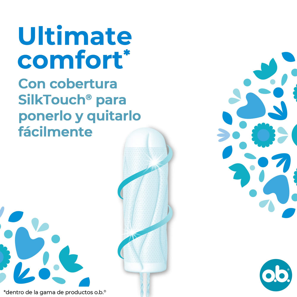 o.b. ProComfort Mini tampons OEKO-TEX seal for quality.