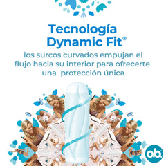 o.b. ProComfort Mini tampons with SilkTouch coverage for gentle insertion and removal.