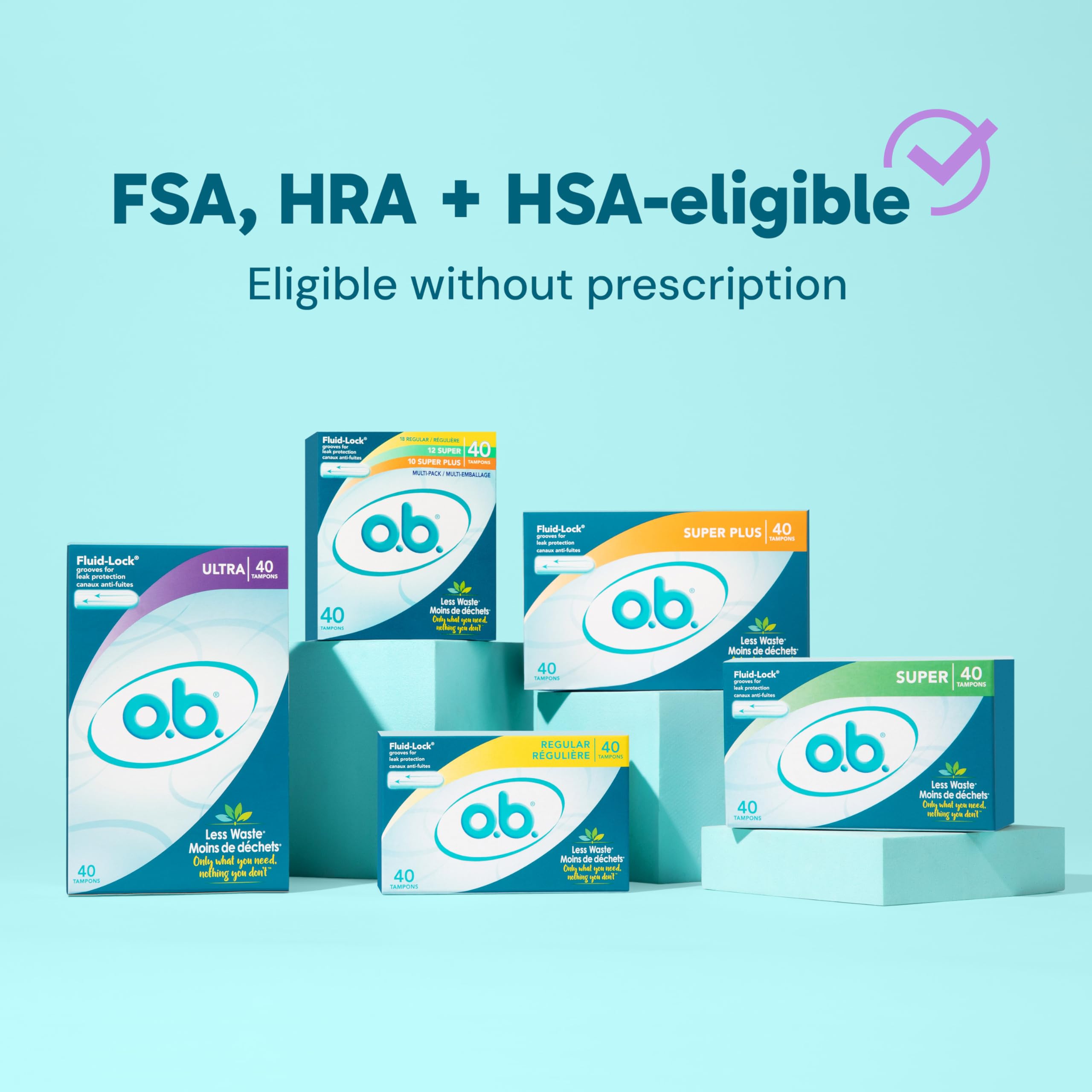 o.b. tampons designed by a female gynecologist for comfort-driven fit.