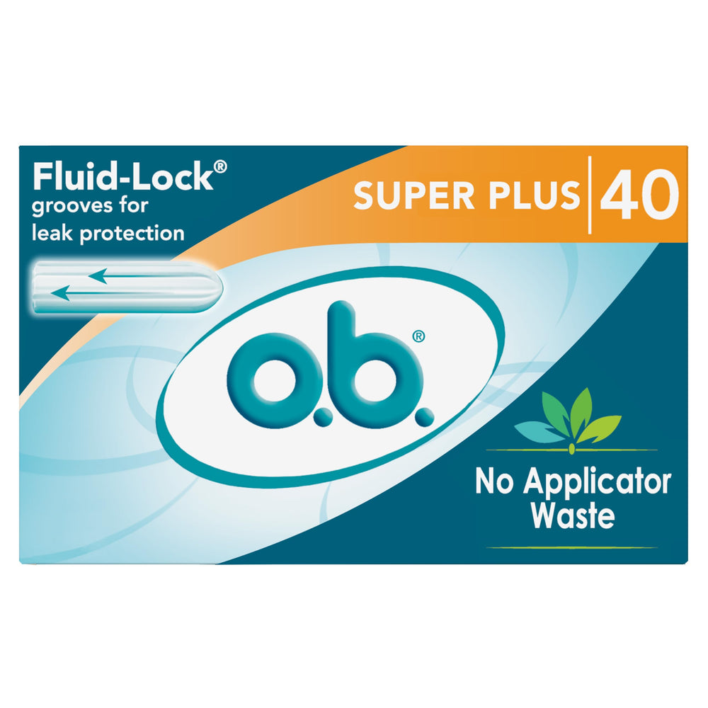o.b. tampons no-applicator fragrance-free box for travel and on-the-go use.