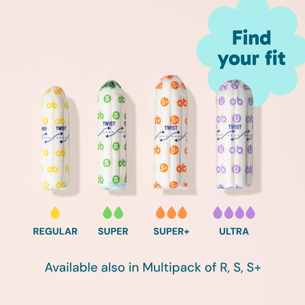 o.b. tampons travel-friendly packaging for easy storage.
