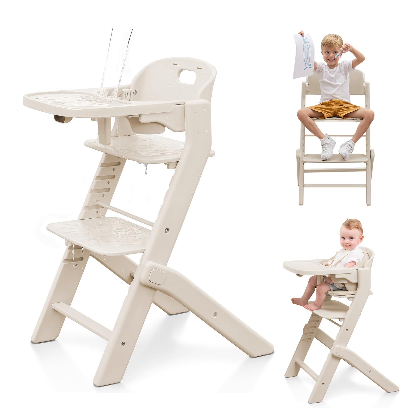 Obbee Odee full-body washable high chair—easy cleanup after meals.