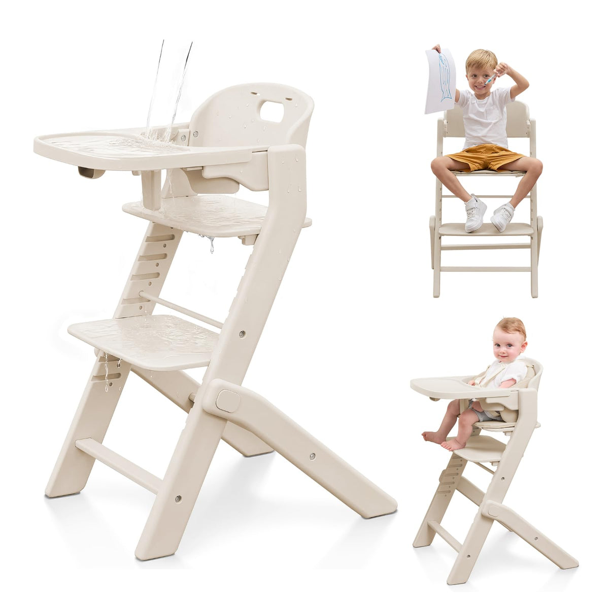 Obbee Odee full-body washable high chair—easy cleanup after meals.