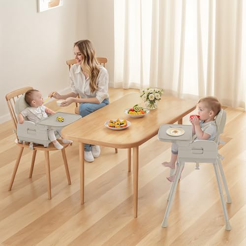 Obee Odee beige high chair with adjustable legs for growing children
