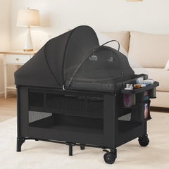 Obee Odee 4-in-1 bassinet setup, featuring a cozy sleep nest for newborn comfort.