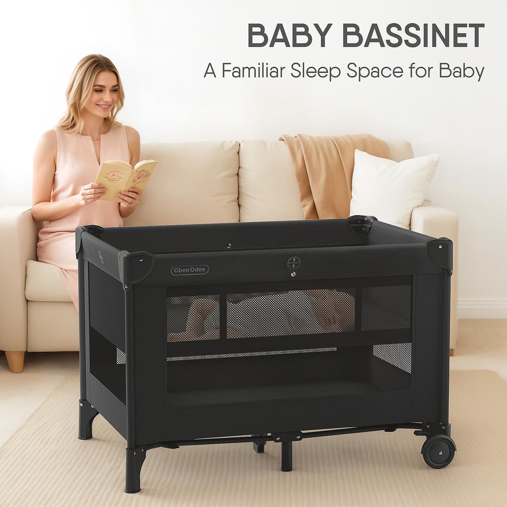 Obee Odee 4-in-1 playard use, showing versatile supervision and play space.