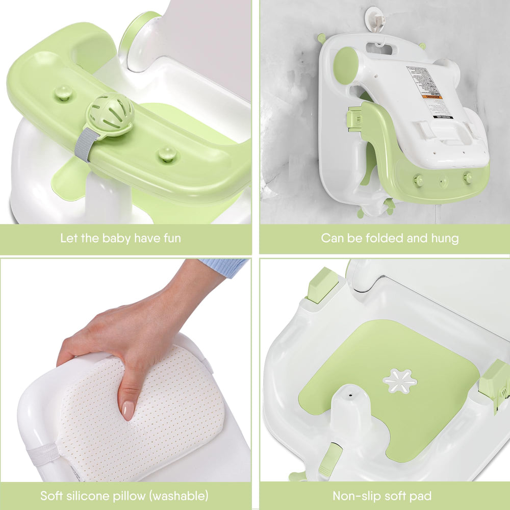 Obee Odee bath seat folded and ready for wall hanging storage.