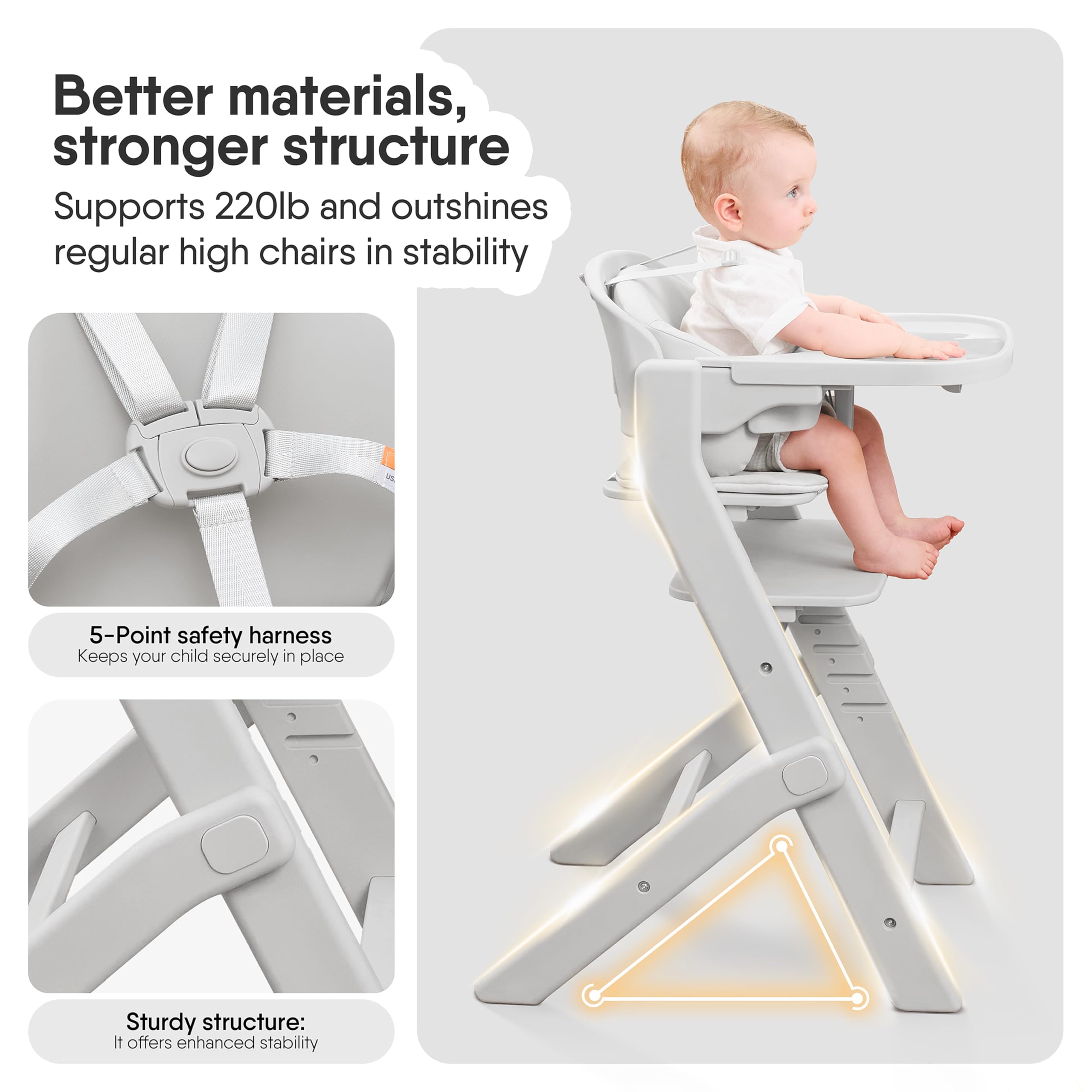 Obee Odee easy-clean, water-resistant materials simplify post-meal cleanup.