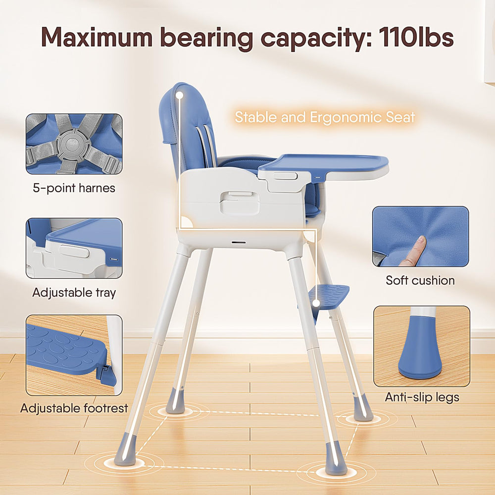 Obee Odee highchair in booster mode for independent dining.