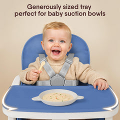 Obee Odee highchair removable cushion cleans easily between meals.
