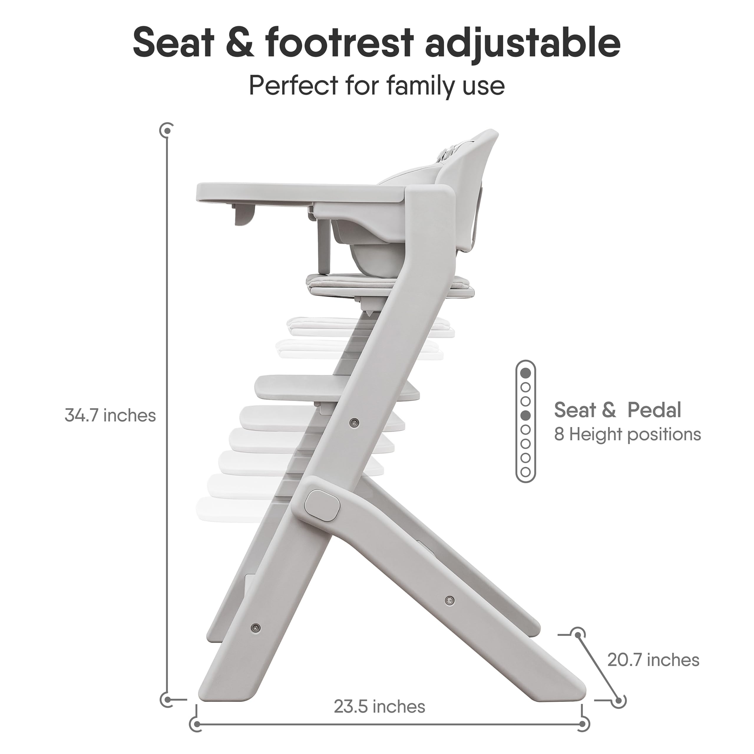Obee Odee portable high chair enables quick transitions around the home.