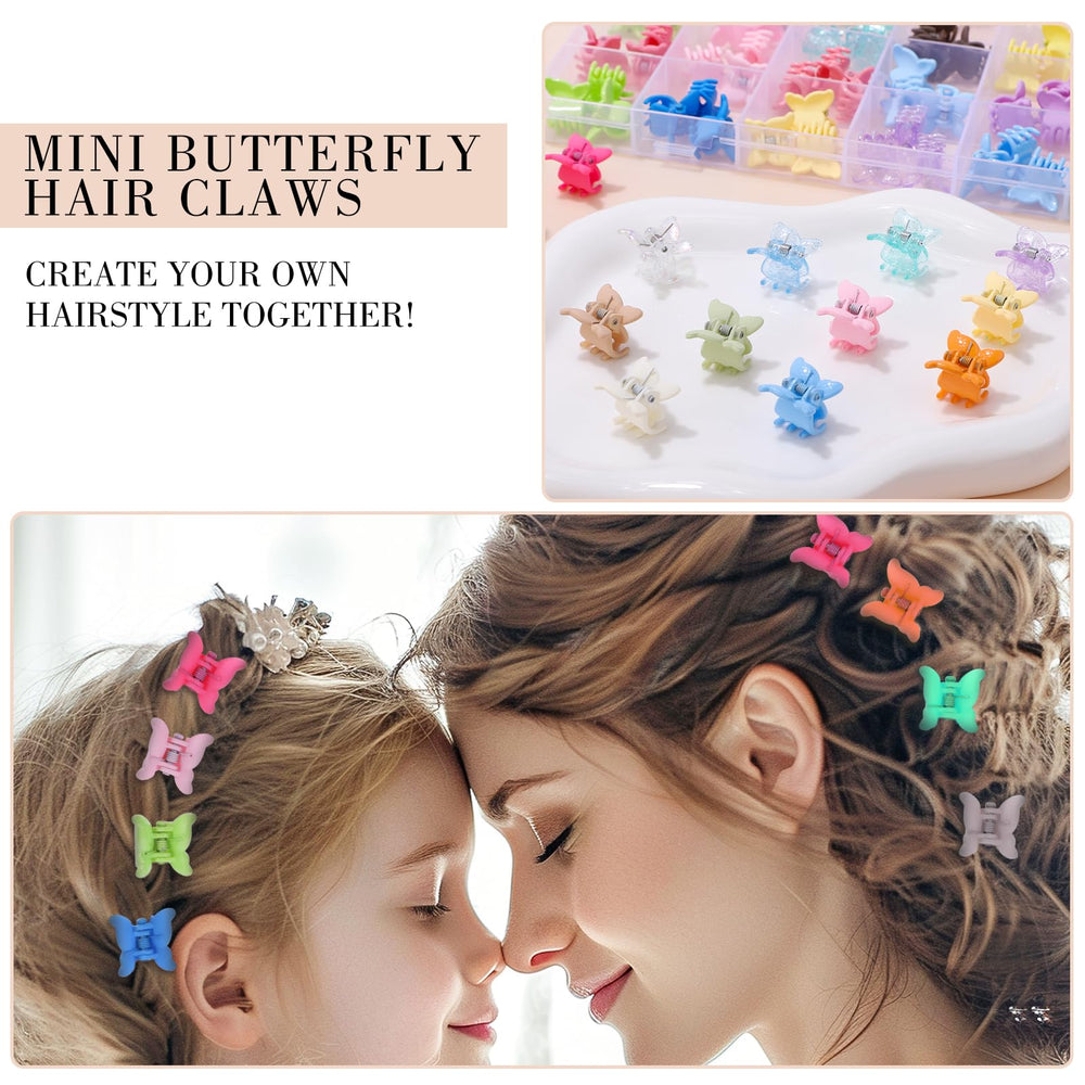 obeoby mini butterfly clips 0-6in size ideal for delicate hair
