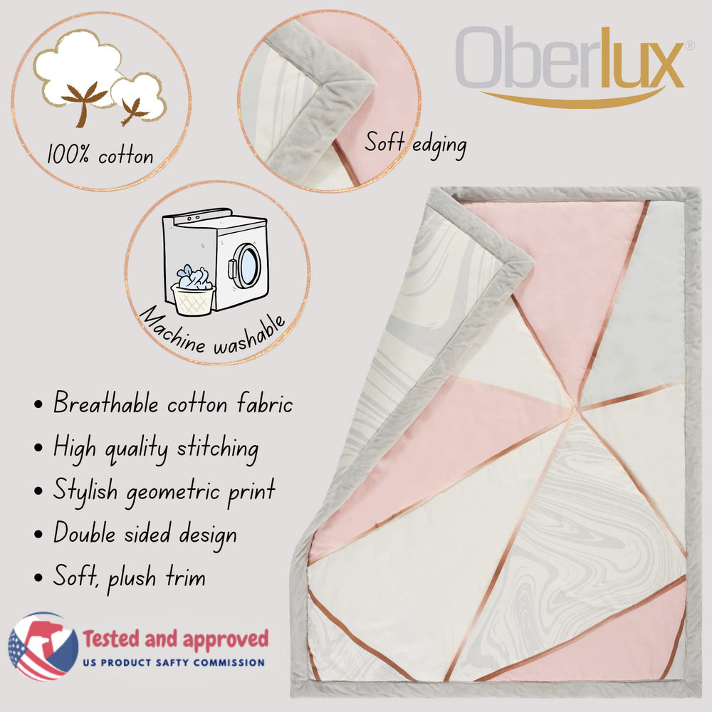 OBERLUX Precious crib sheet powder pink gentle color to brighten the nursery