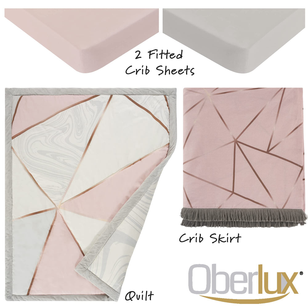 OBERLUX Precious crib sheet silver grey for a secure fit on standard cribs