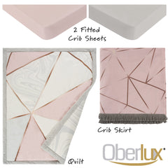 OBERLUX Precious crib sheet silver grey for a secure fit on standard cribs