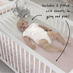 OBERLUX Precious crib skirt clean finished look for complete nursery styling