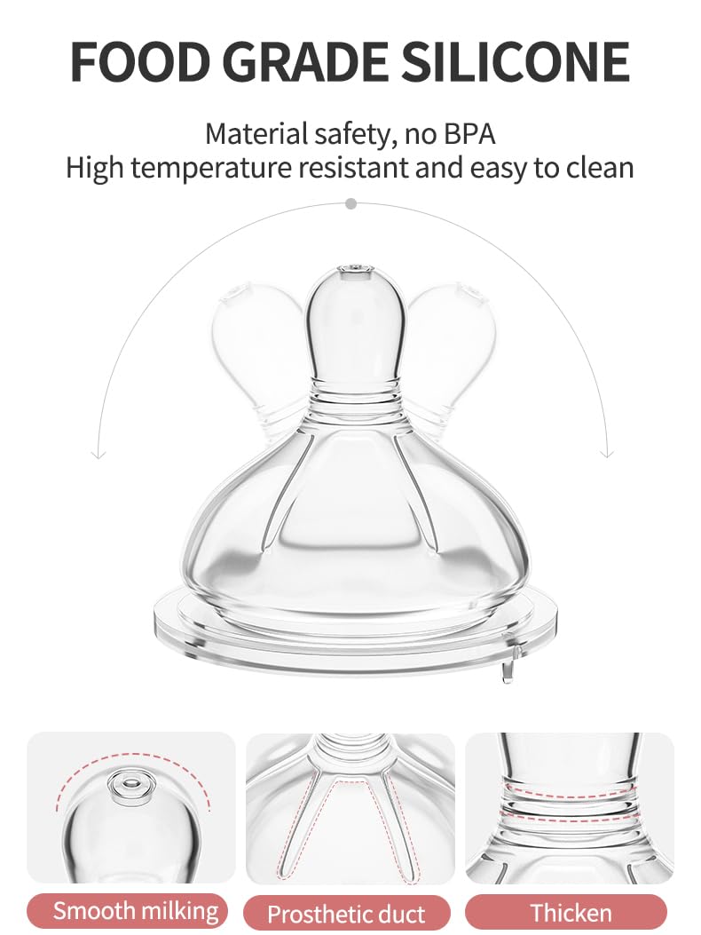 Oberni ergonomic grip bottle for easy handling by baby and caregiver.