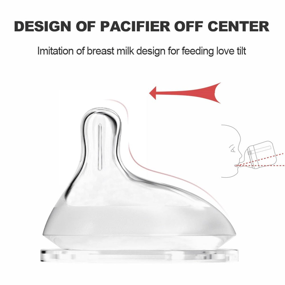 Oberni medium flow-rate nipple supports growing babies' meals.
