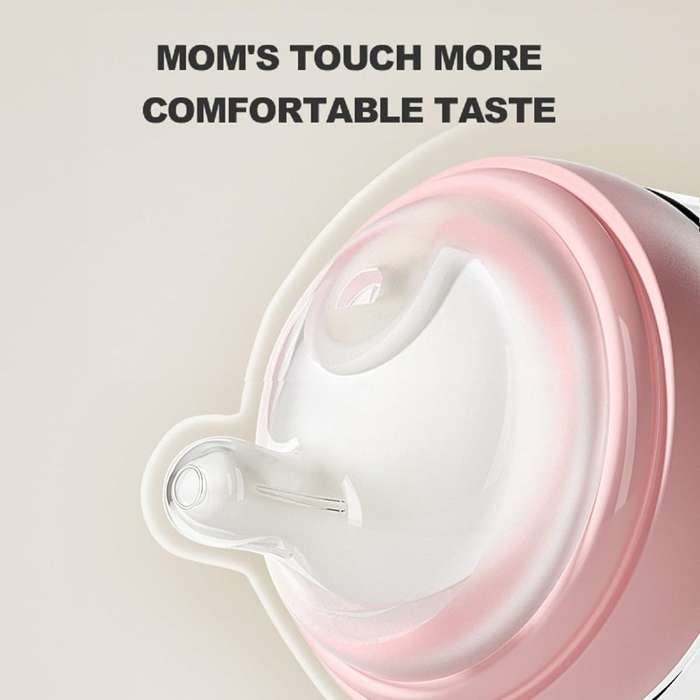 Oberni silicone nipple material highlights BPA-free construction.