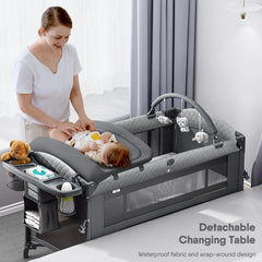 Obee Odee mosquito net enclosure protects baby while parents monitor.