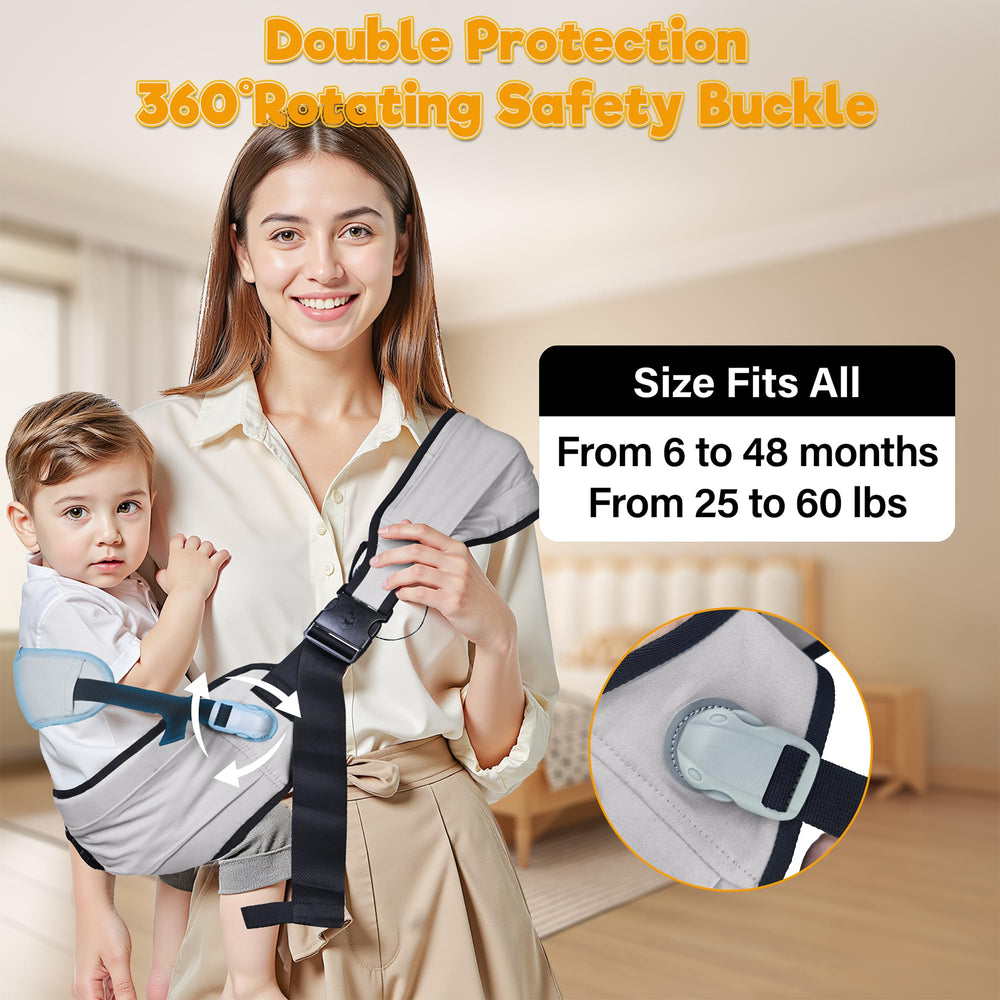 Oblitor baby carrier with 360-degree safety harness for secure carrying