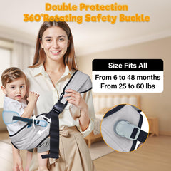 Oblitor baby carrier with 360-degree safety harness for secure carrying