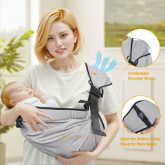 Oblitor breathable-fabric keeps wearer and baby cool and comfortable